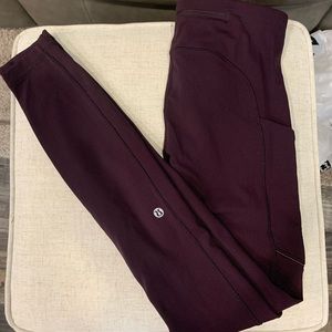 Maroon lululemon leggings